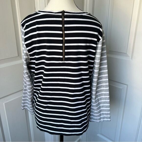 NWOT J Crew Stripe Long Sleeve Top Size Large - Picture 3 of 5